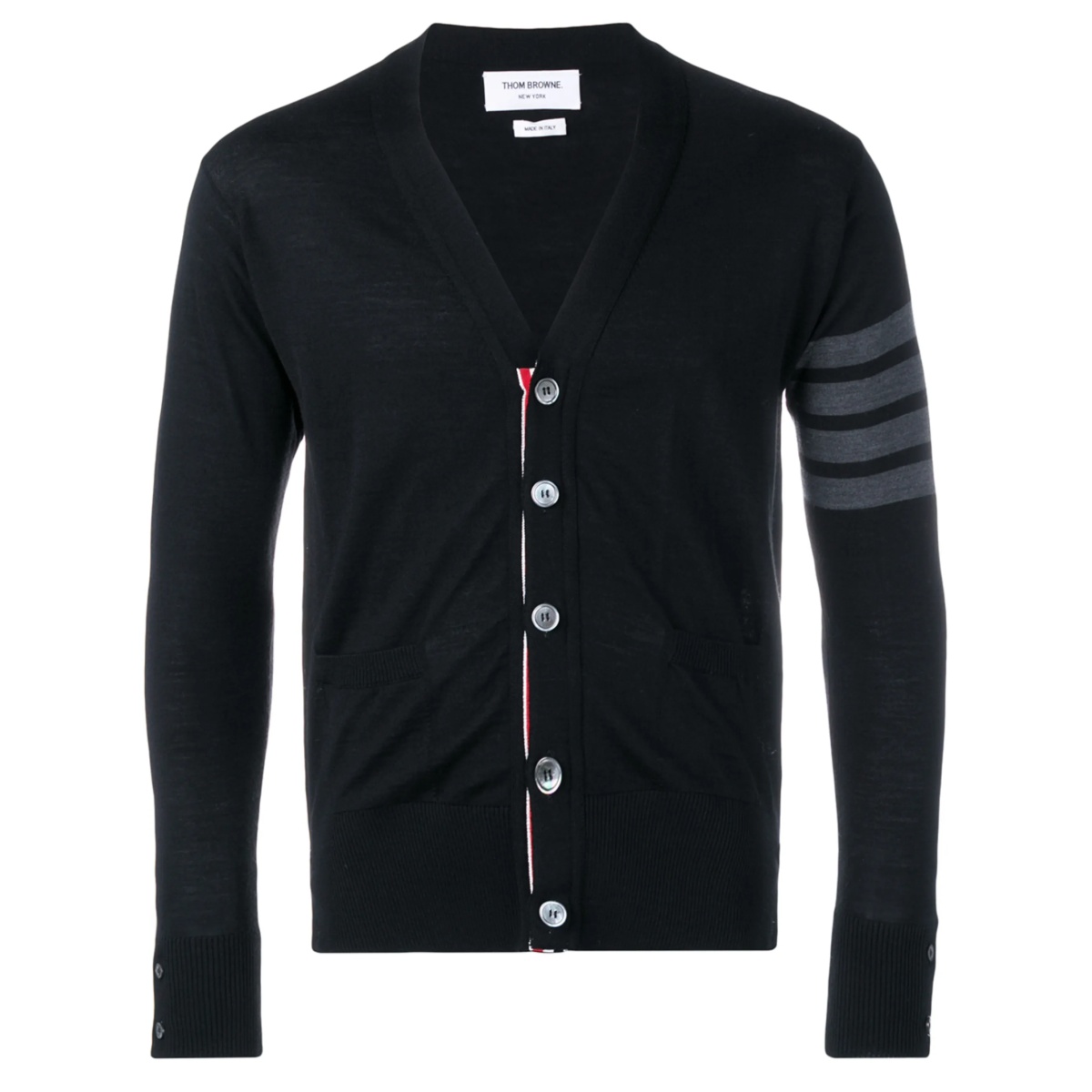 fine merino wool V-neck cardigan