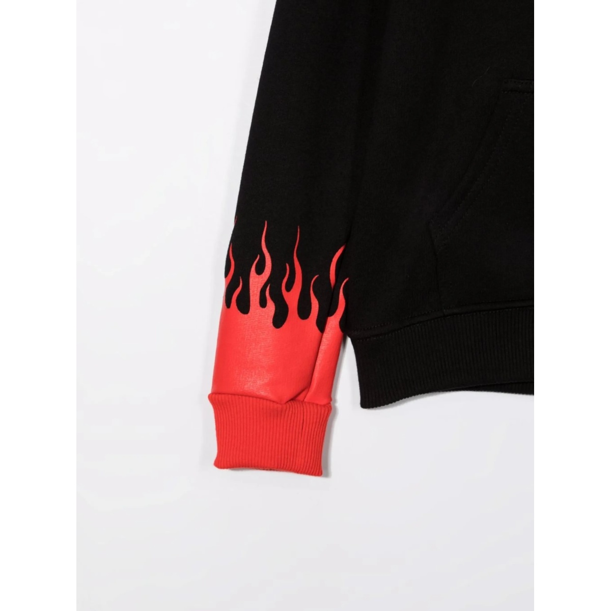 flame print hoodie - Img 3