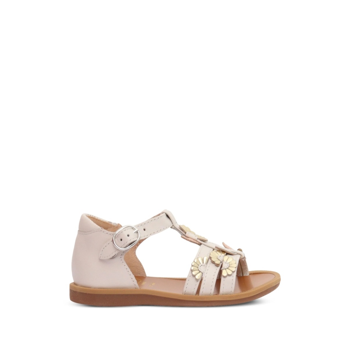 floral-appliqué leather sandals - Img 2