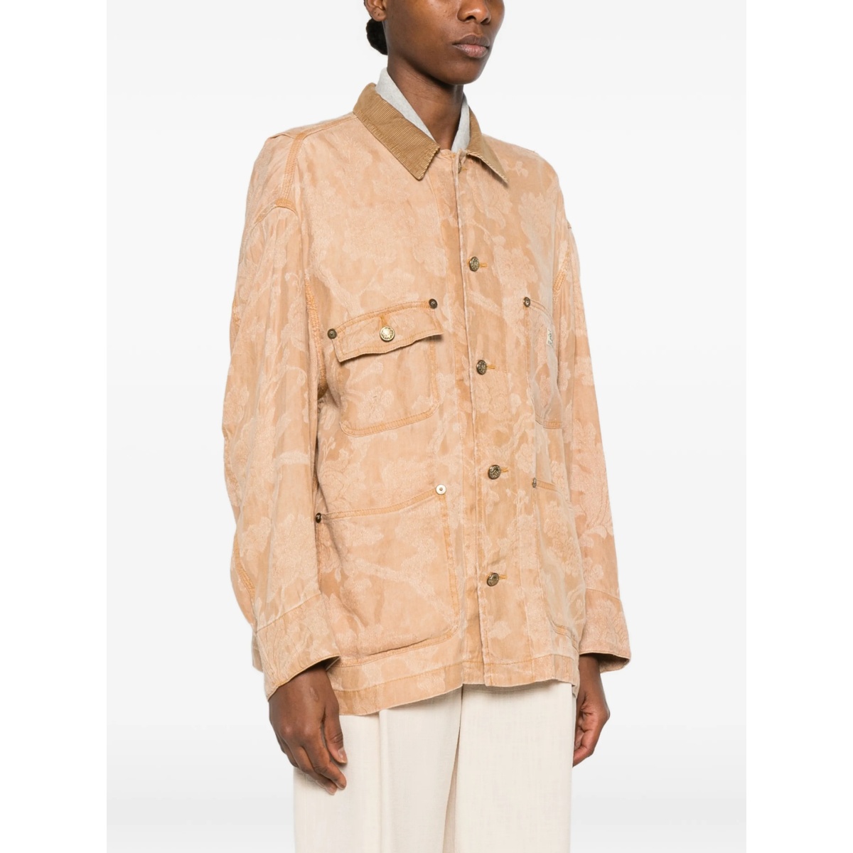 floral corduroy oversized jacket - Img 3