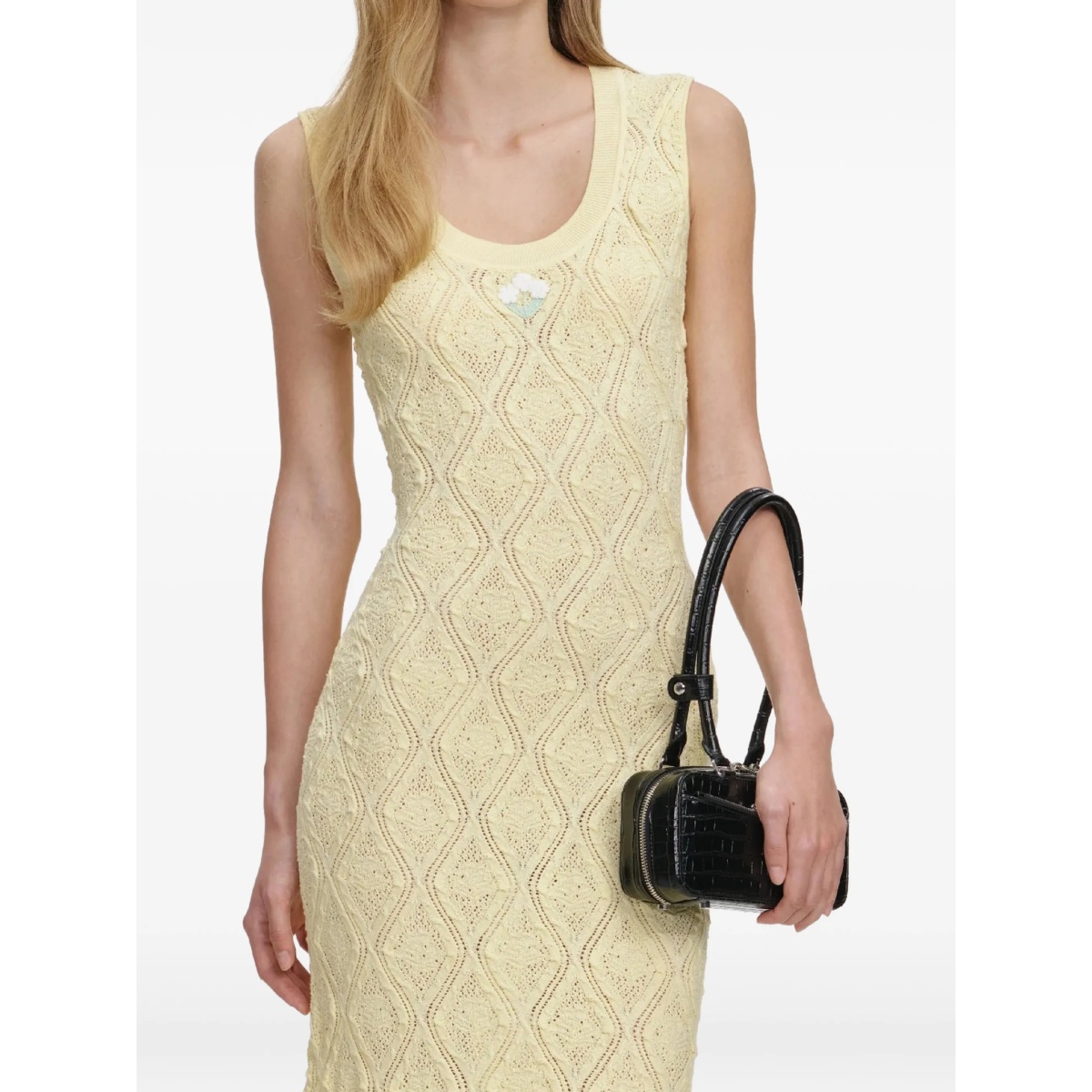 floral embroidery midi dress - Img 4