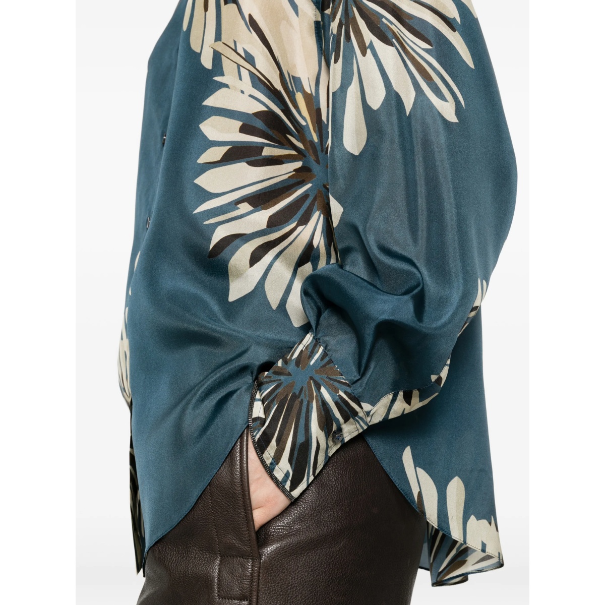 floral-print buttoned shirt - Img 5