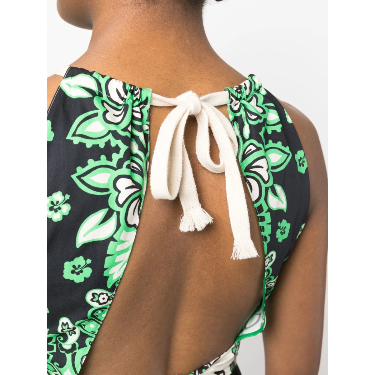 floral-print cropped top - Img 5