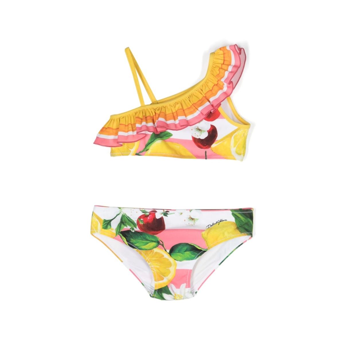 floral-print one-shoulder bikini set
