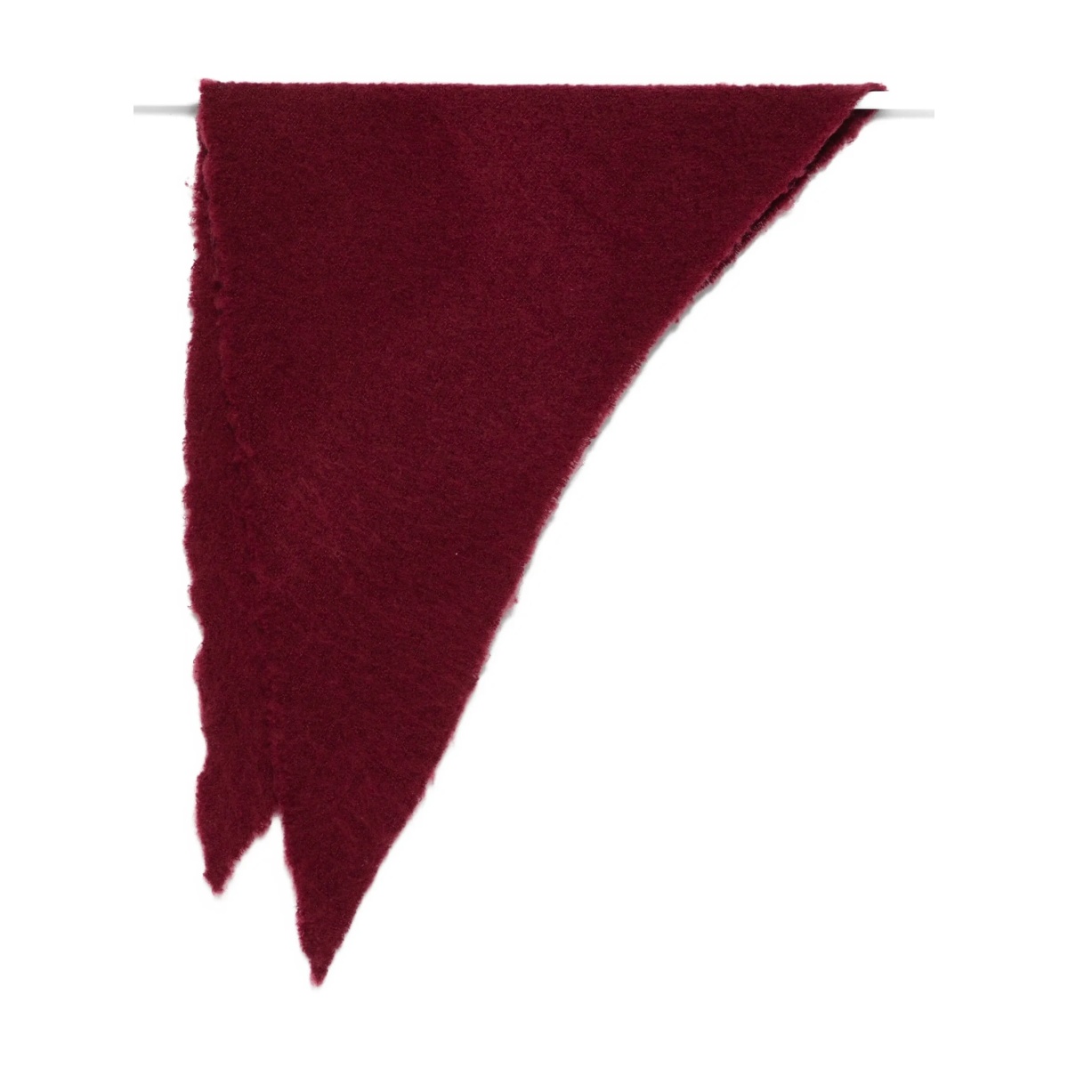 frayed-edge wool-cashmere blend scarf