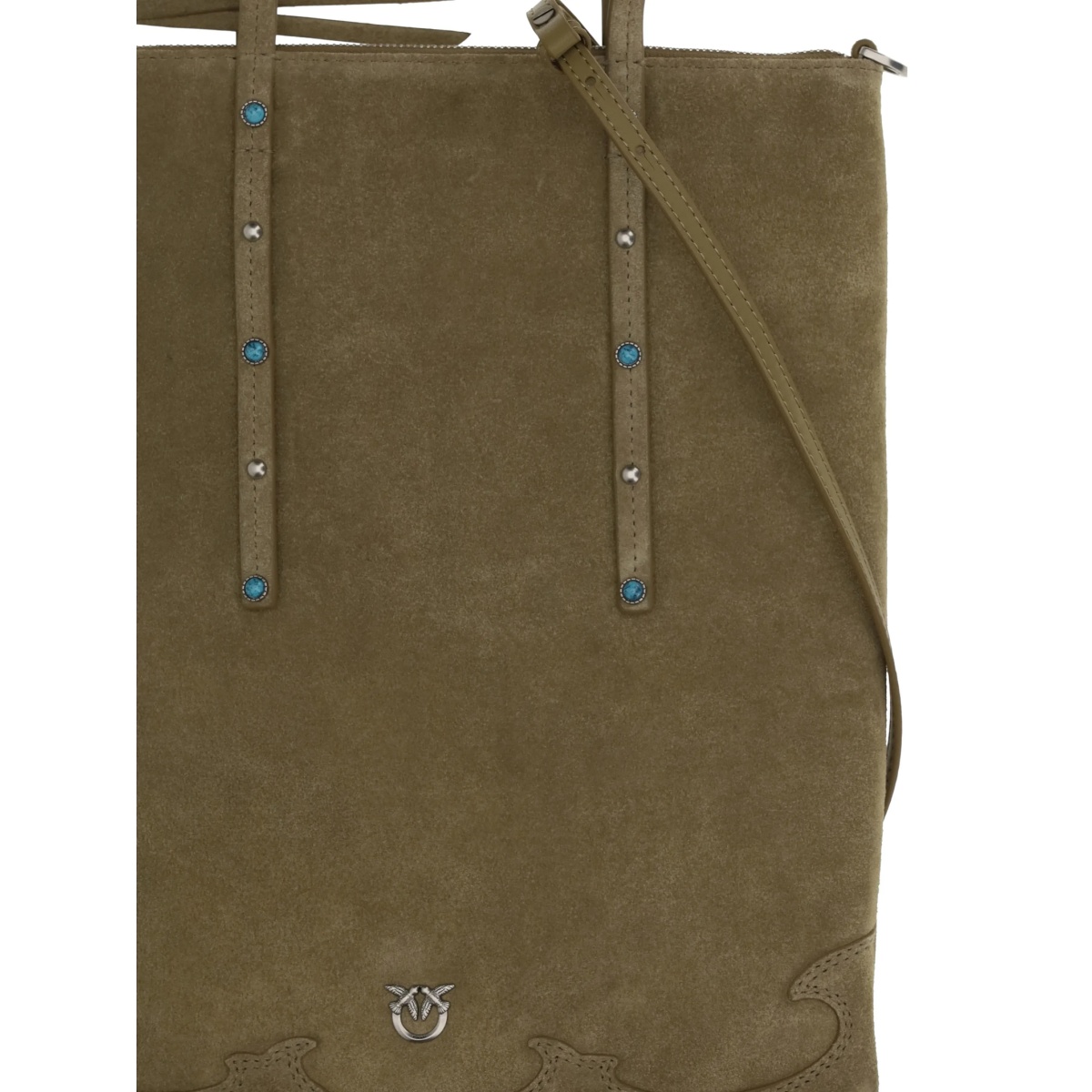 fringed studs suede mini tote bag - Img 3
