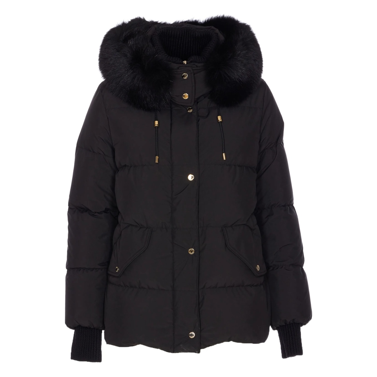fur-trimmed padded jacket
