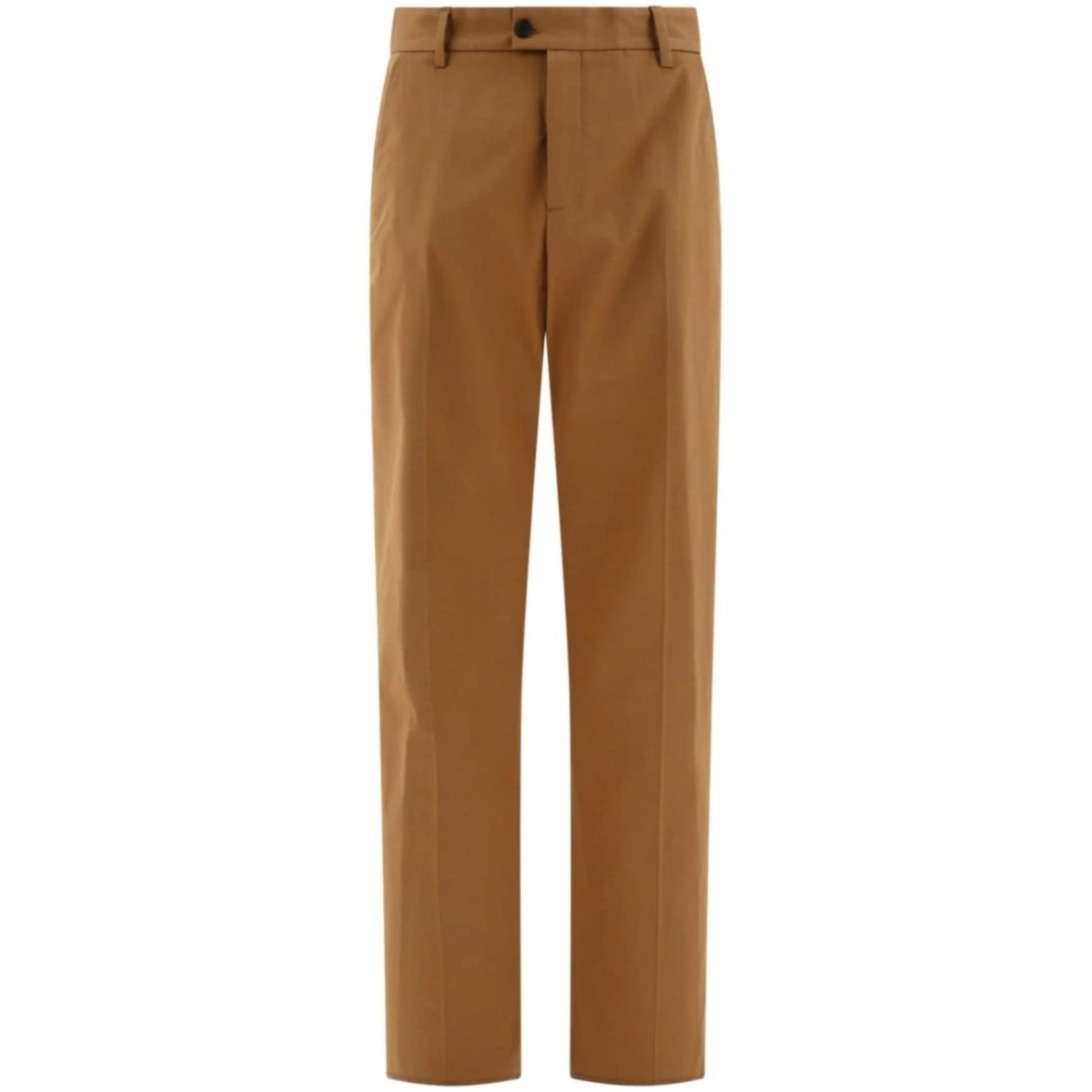 gabardine straight-leg trousers