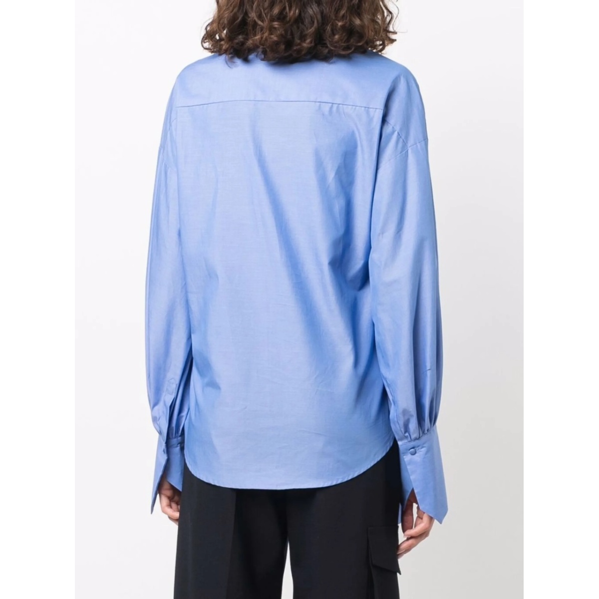 gathered-cuff cotton shirt - Img 4