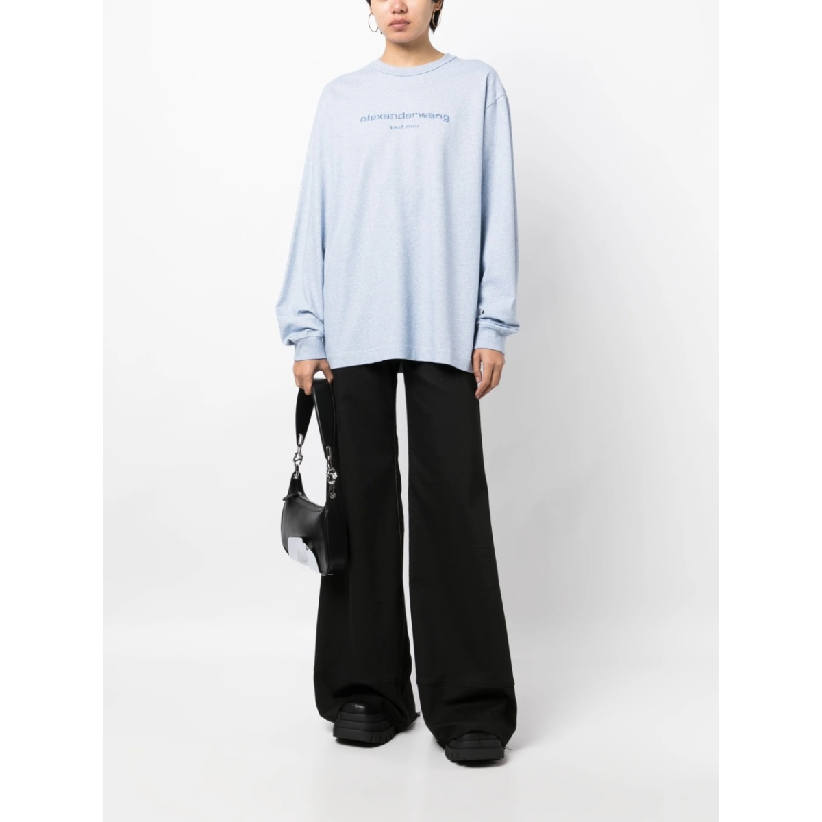 glitter-effect long-sleeve T-shirt - Img 3