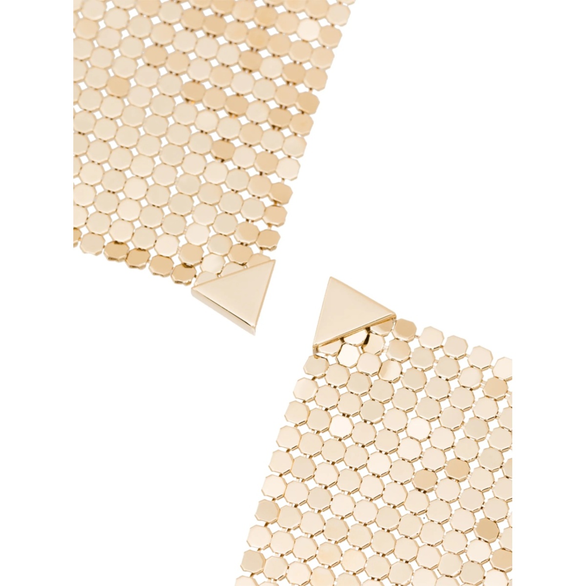 gold-tone chain mesh earrings - Img 3