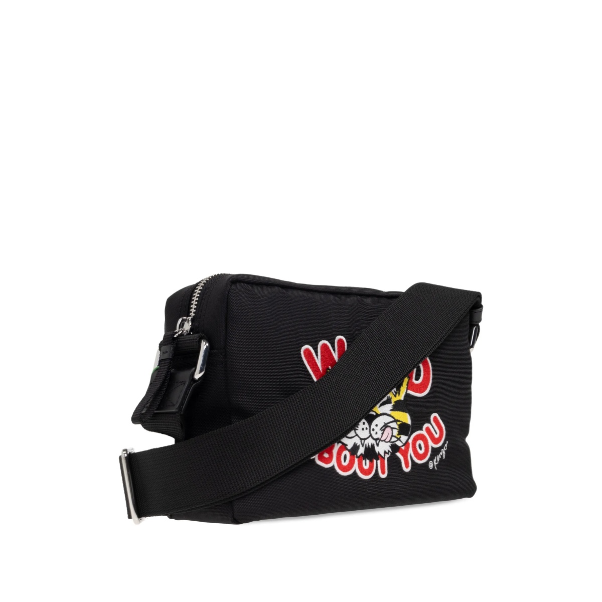 graphic-embroidered messenger bag - Img 4