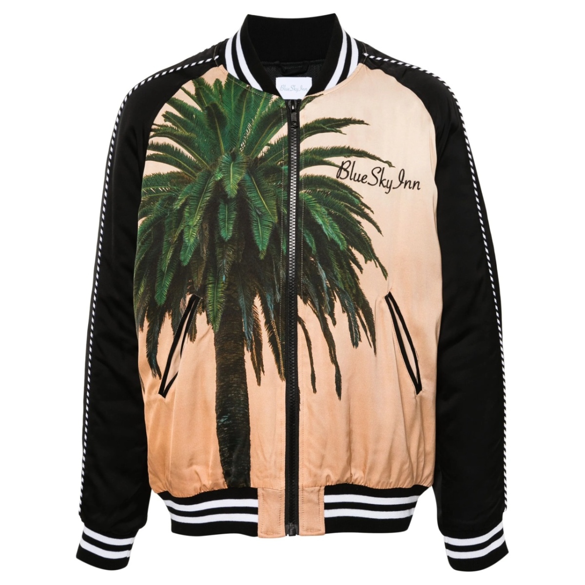 graphic-print bomber jacket