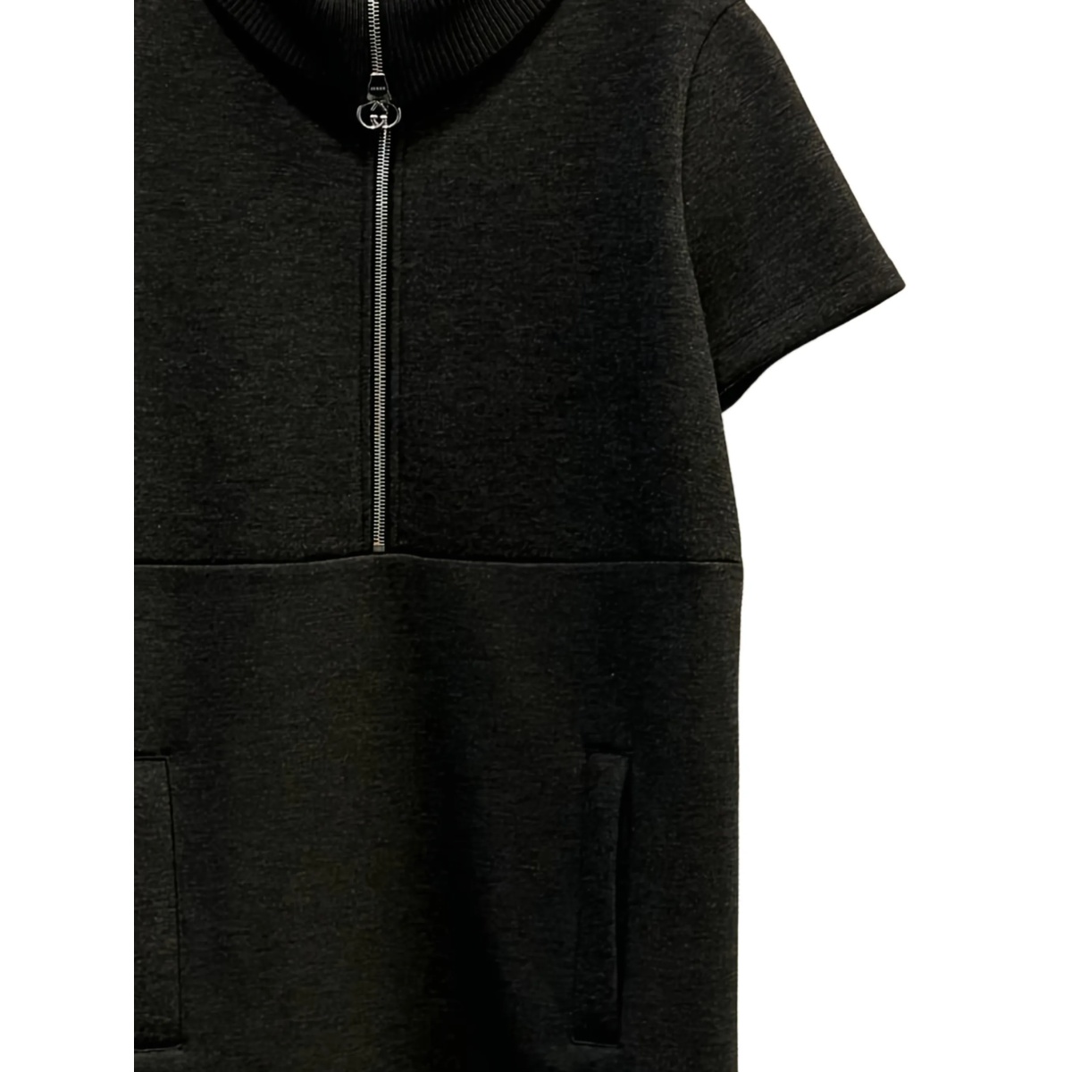 half-zip roll-neck mini dress - Img 2