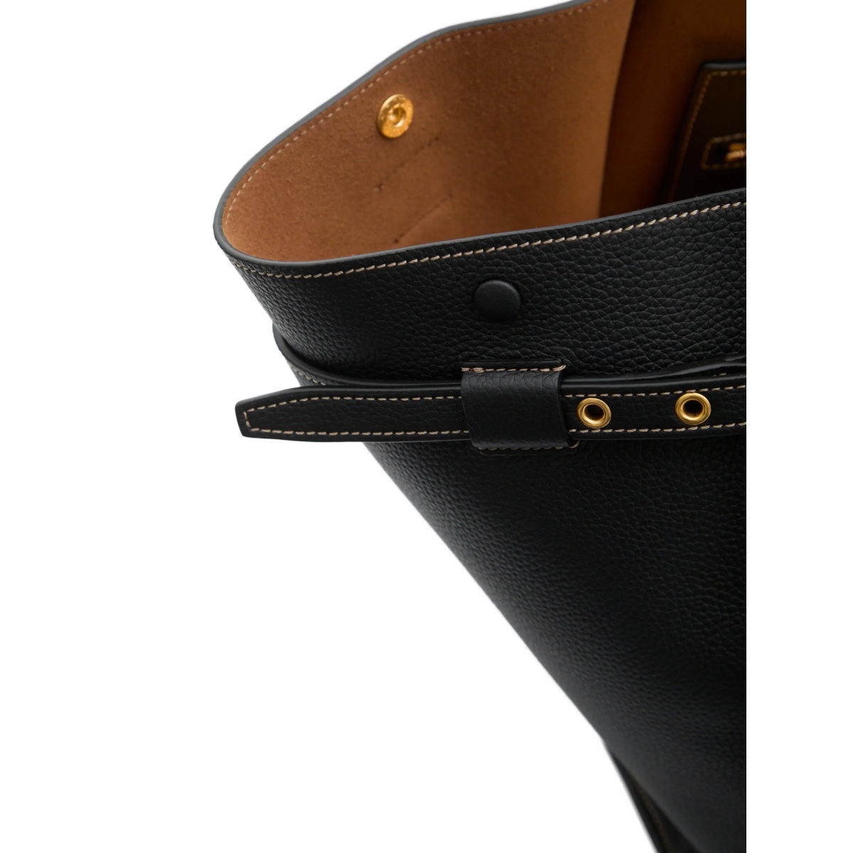 hammered t leather tote bag - Img 4