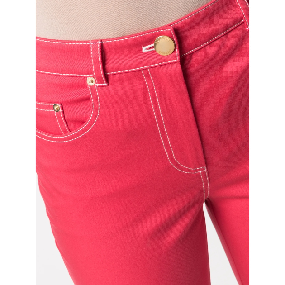high-rise flared cotton jeans - Img 5