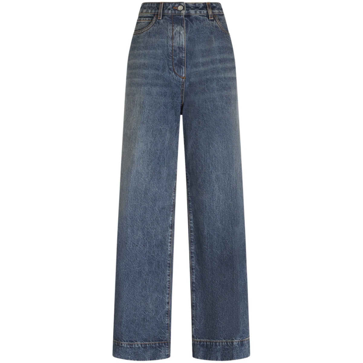 high-rise flared jeans