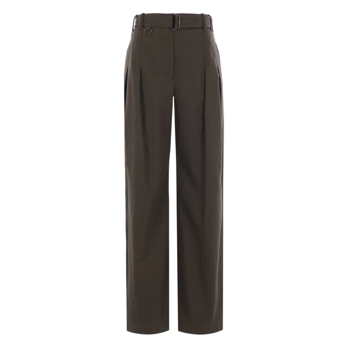 high-waisted belted trousers