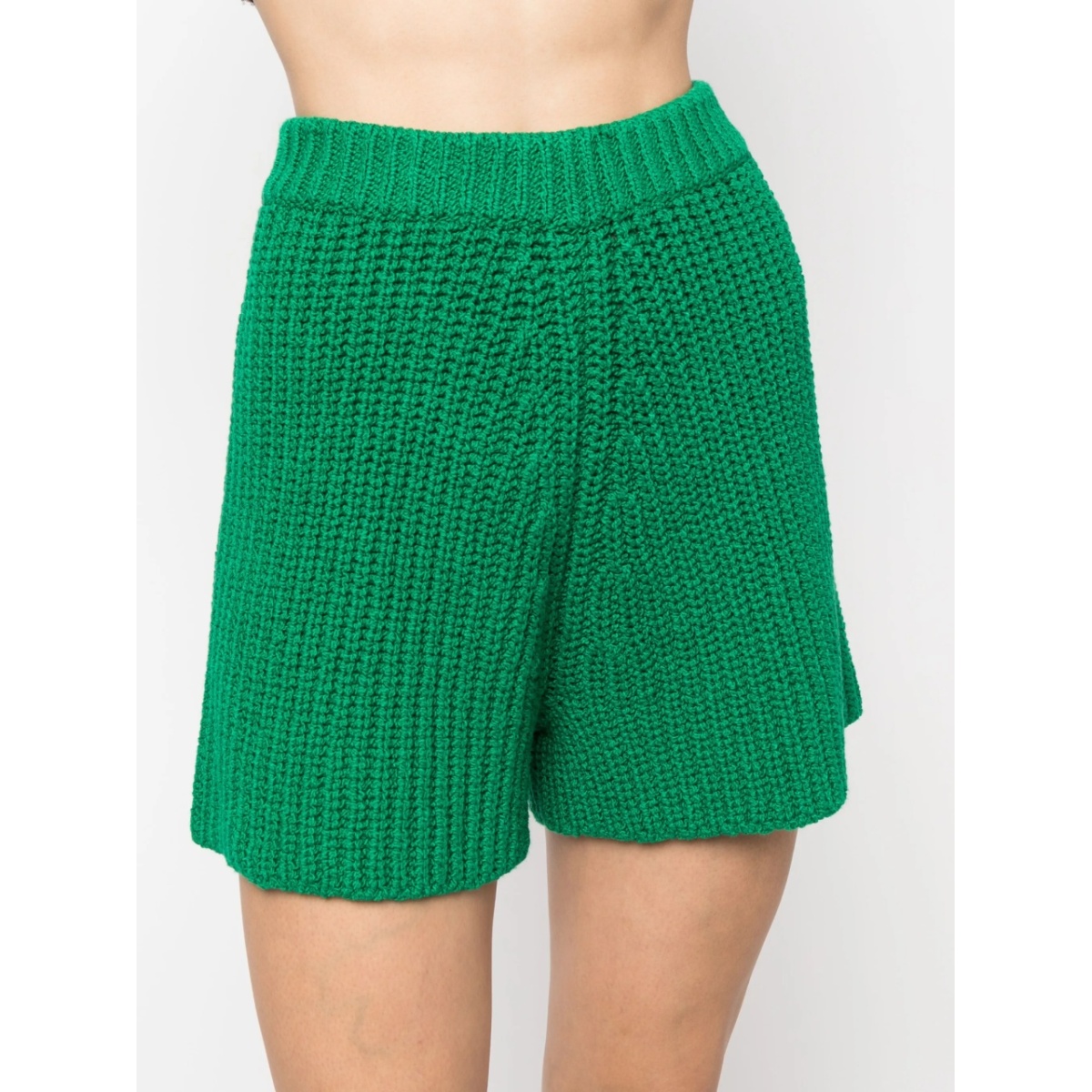 high-waisted knitted shorts - Img 5