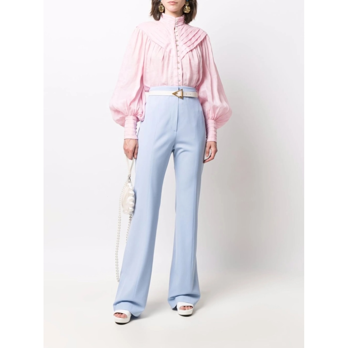 high-waisted palazzo pants - Img 2
