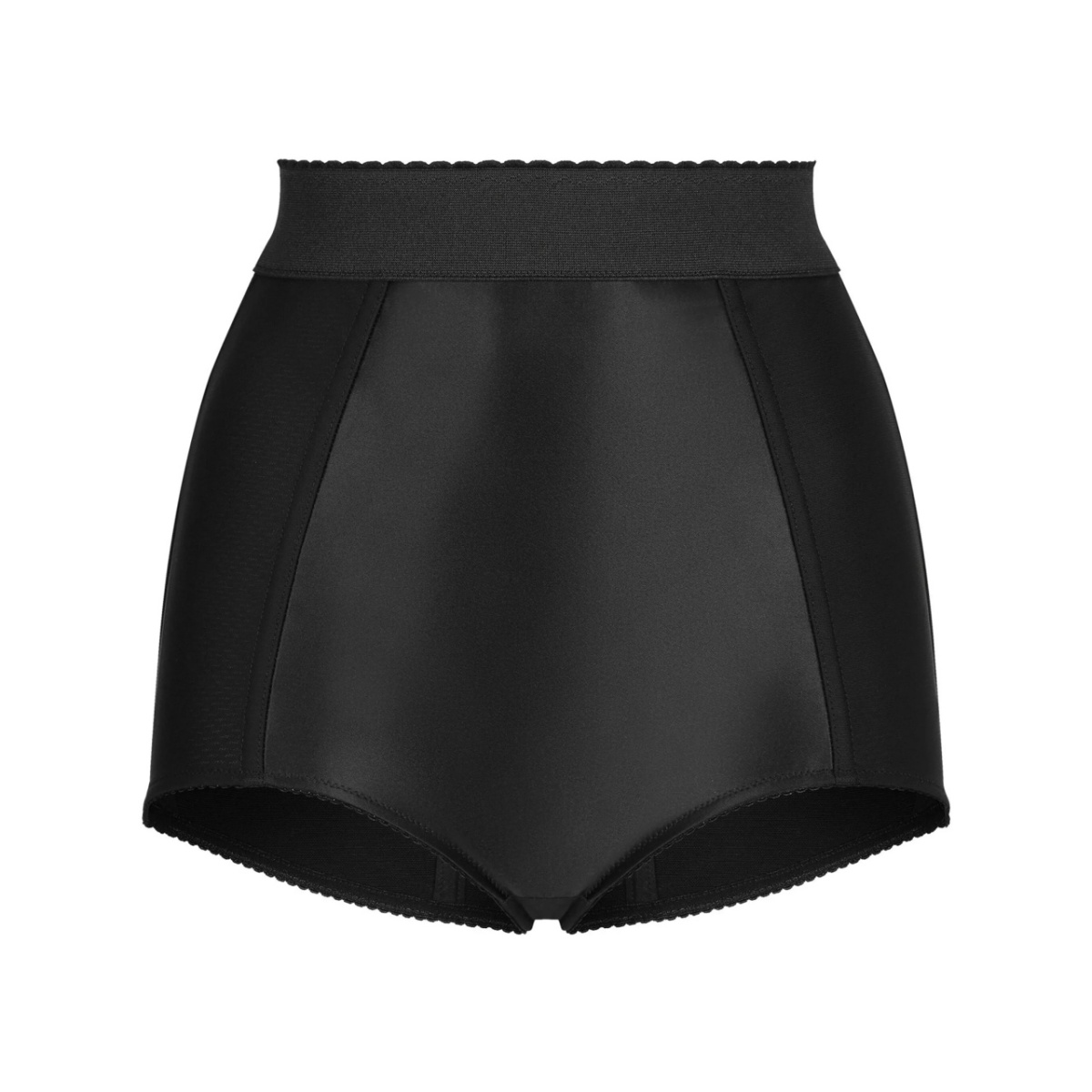high-waisted scallop-edge briefs