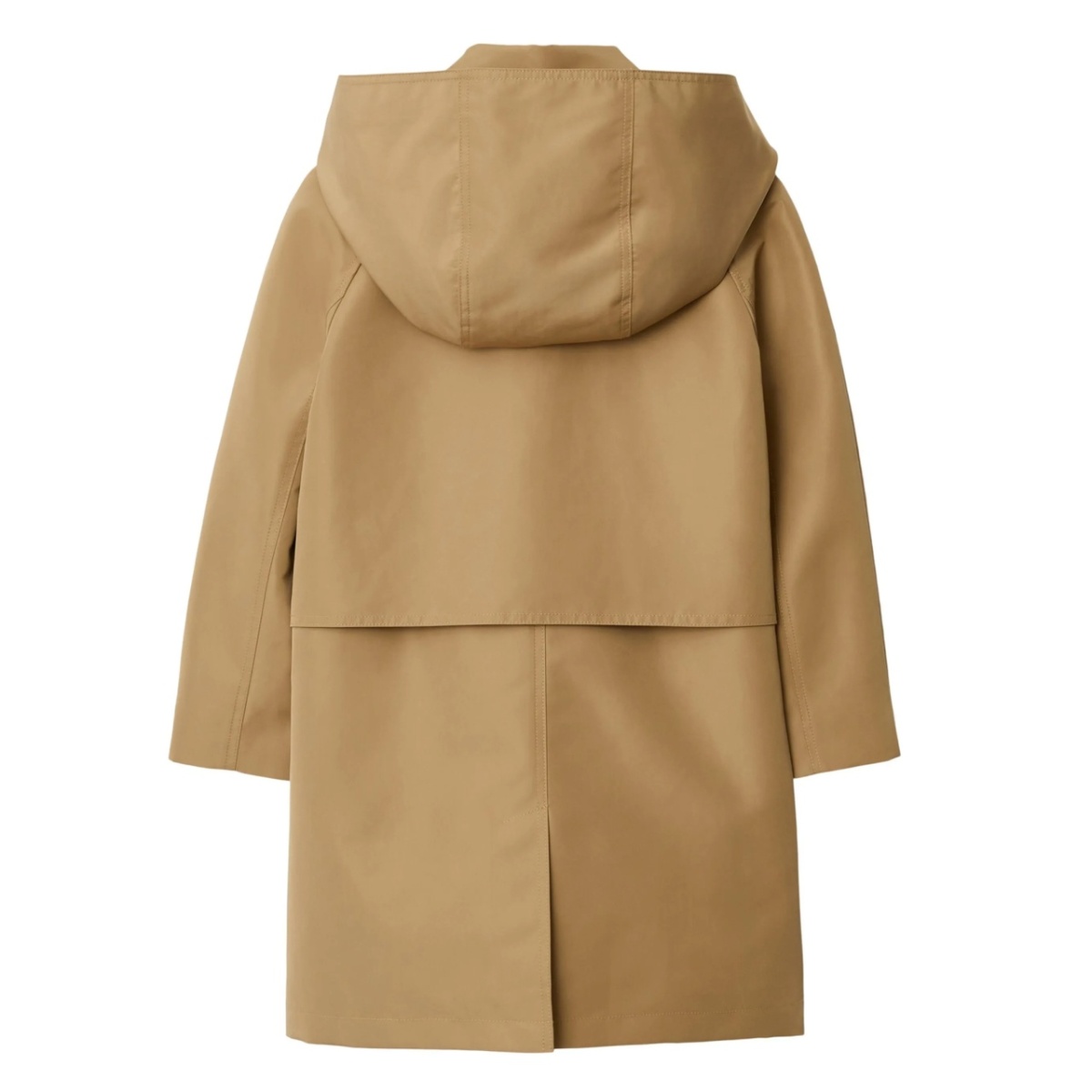 hooded check-lined trench coat - Img 2
