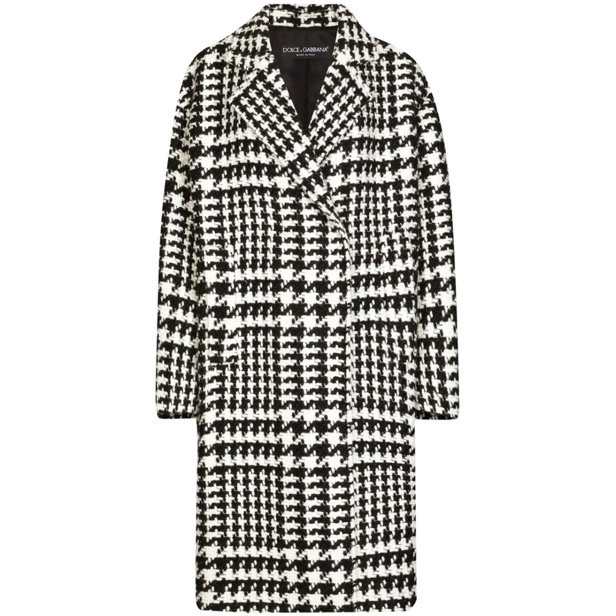 houndstooth-pattern coat