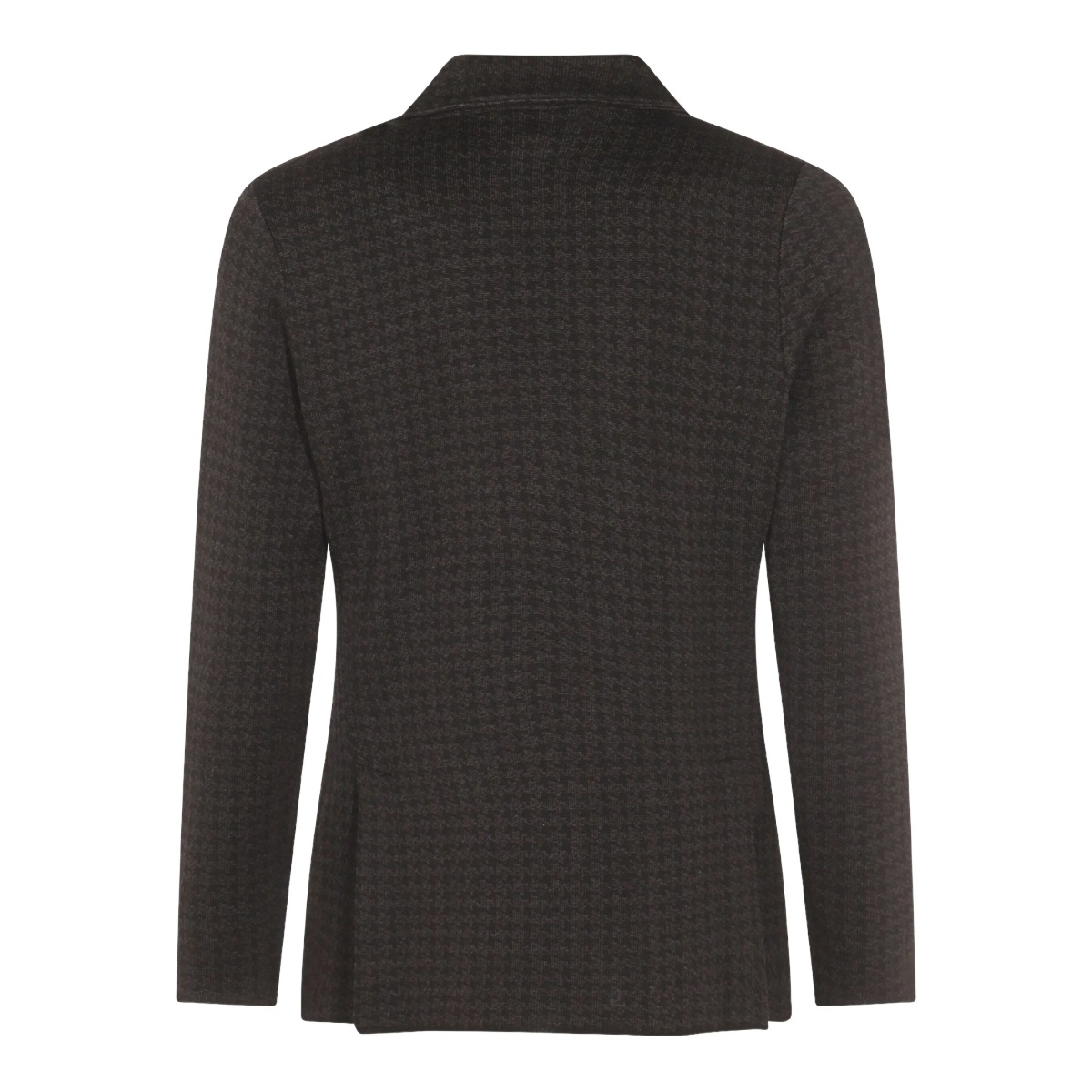 houndstooth-pattern double-breasted blazer