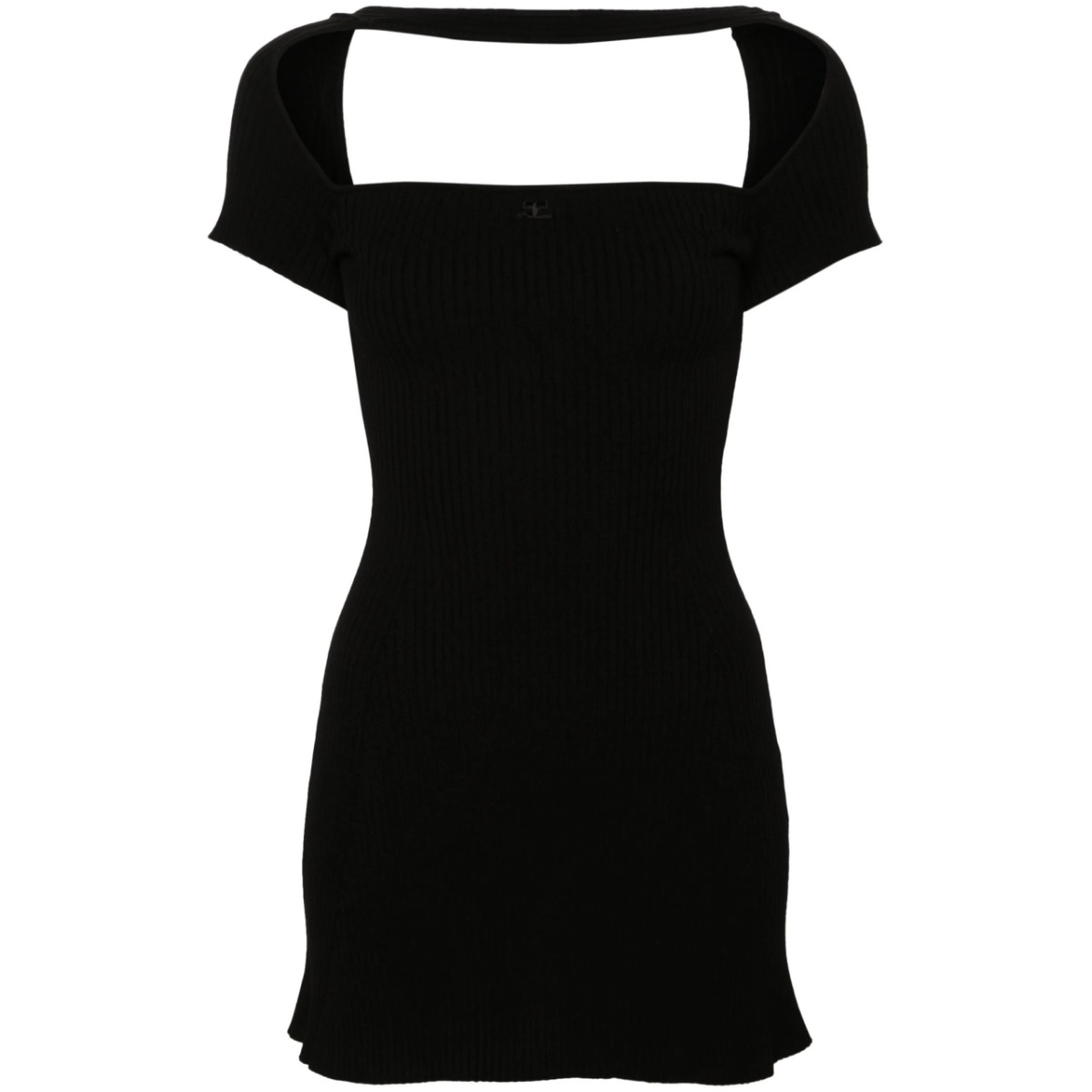 Hyperbole ribbed-knit minidress