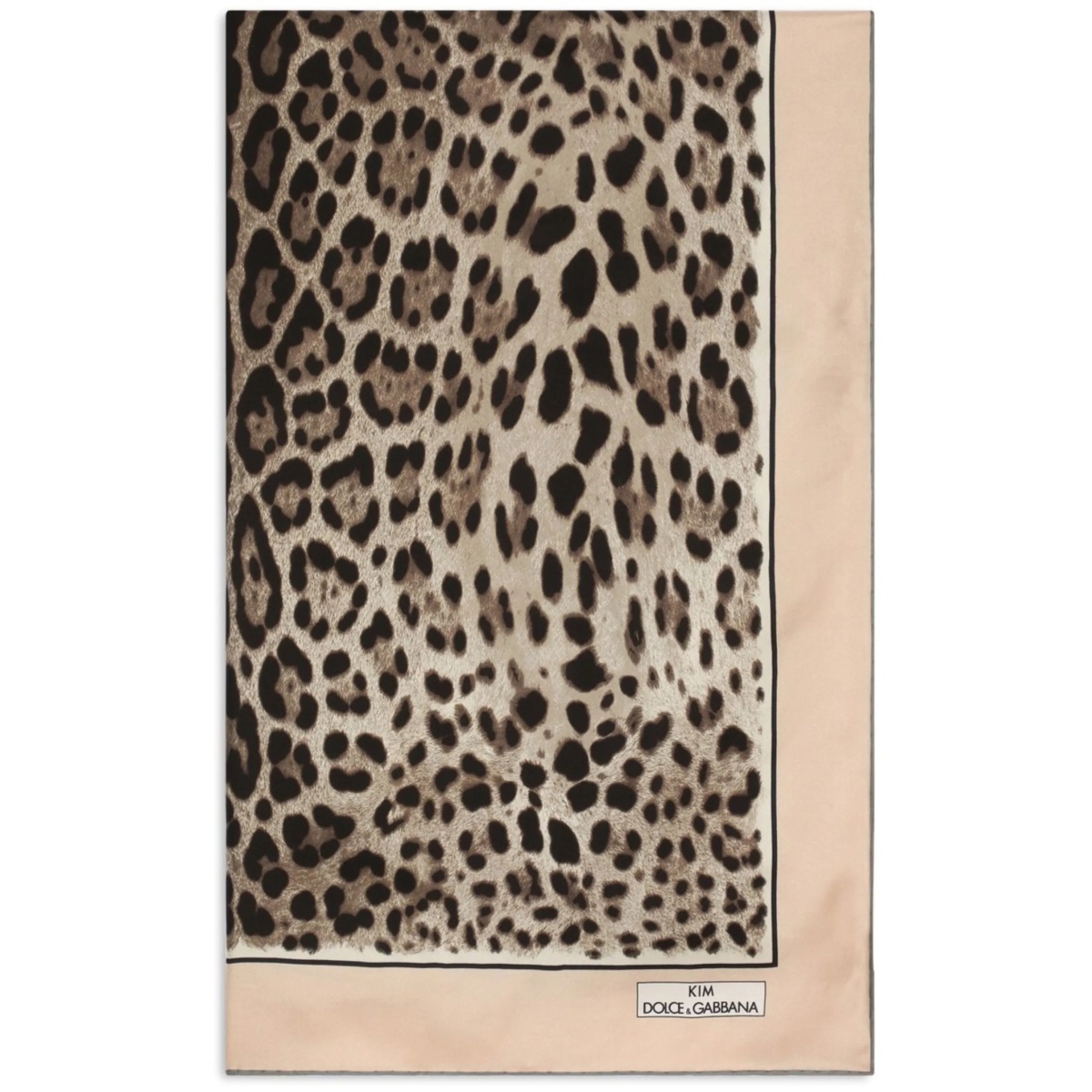 KIM DOLCE&GABBANA leopard-print twill scarf