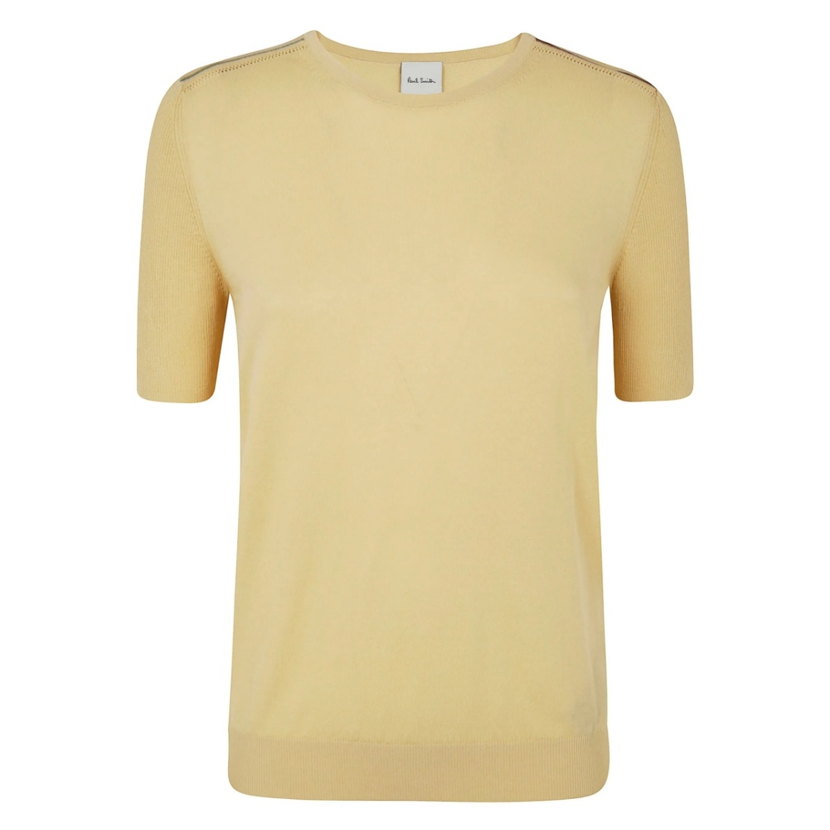 knitted short-sleeve top