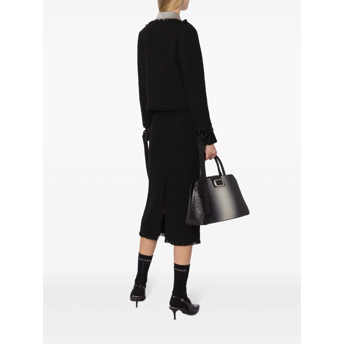 knitted virgin wool midi skirt - Img 3