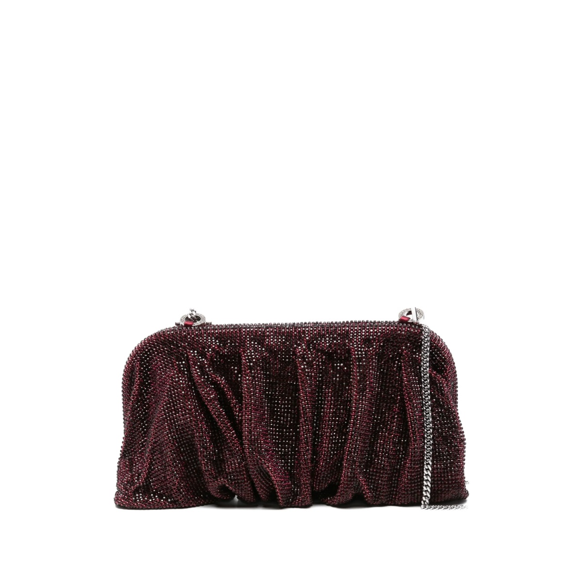 La Grande Venus crystal-embellished pleated clutch