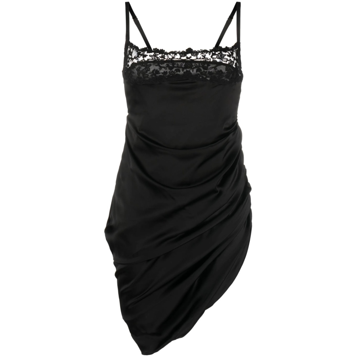 La Saudade Brodée satin minidress