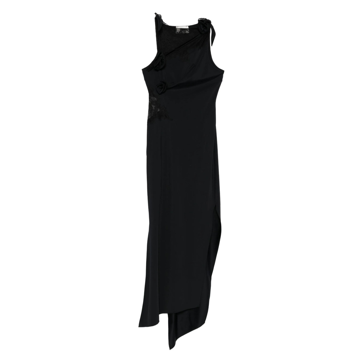 lace-embellished maxi dress