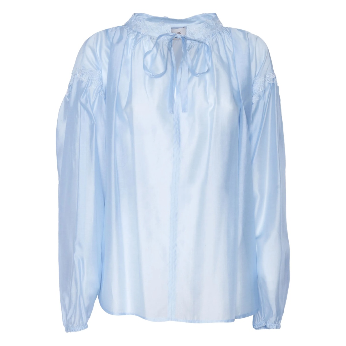 lace-trimmed blouse
