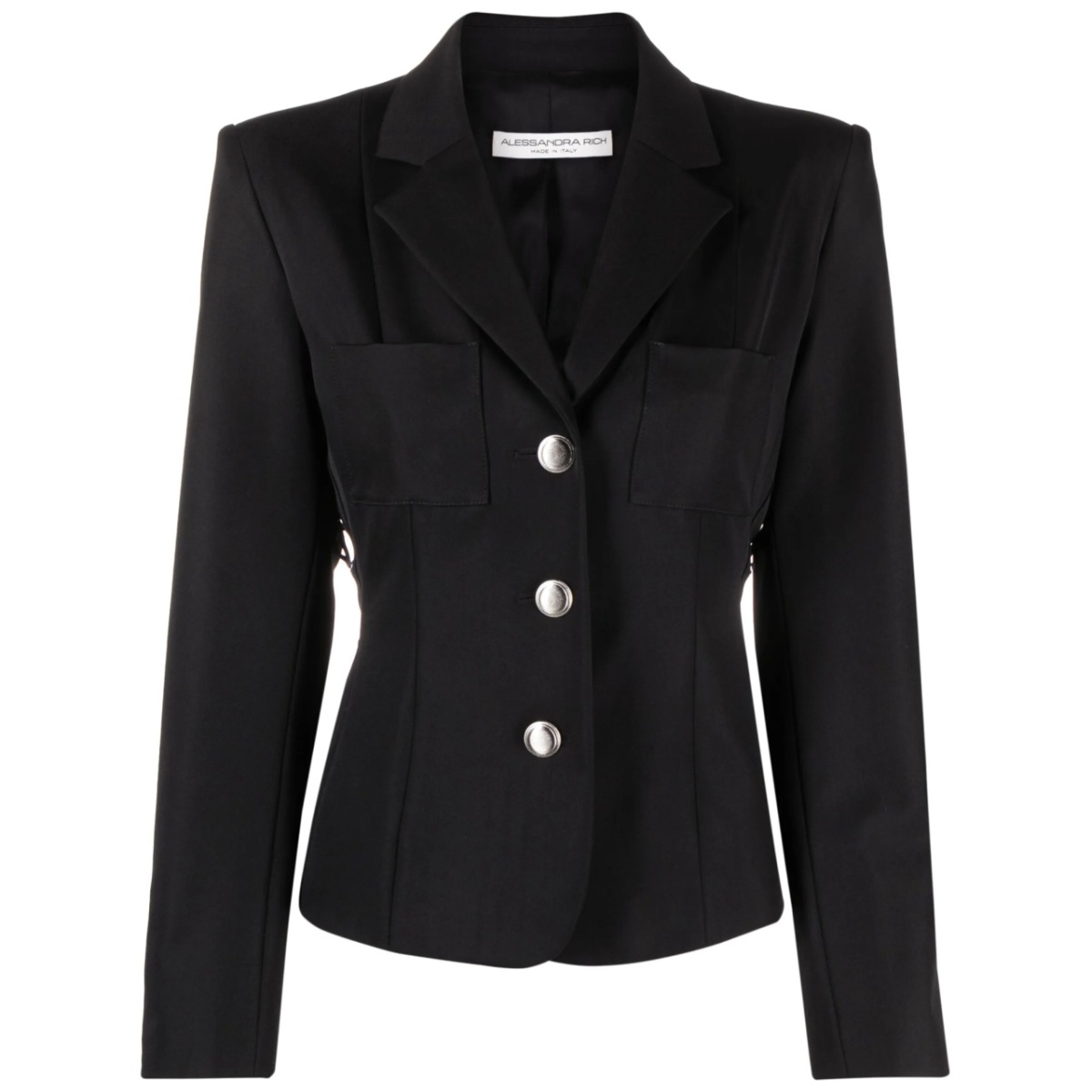 lace-up wool-blend blazer