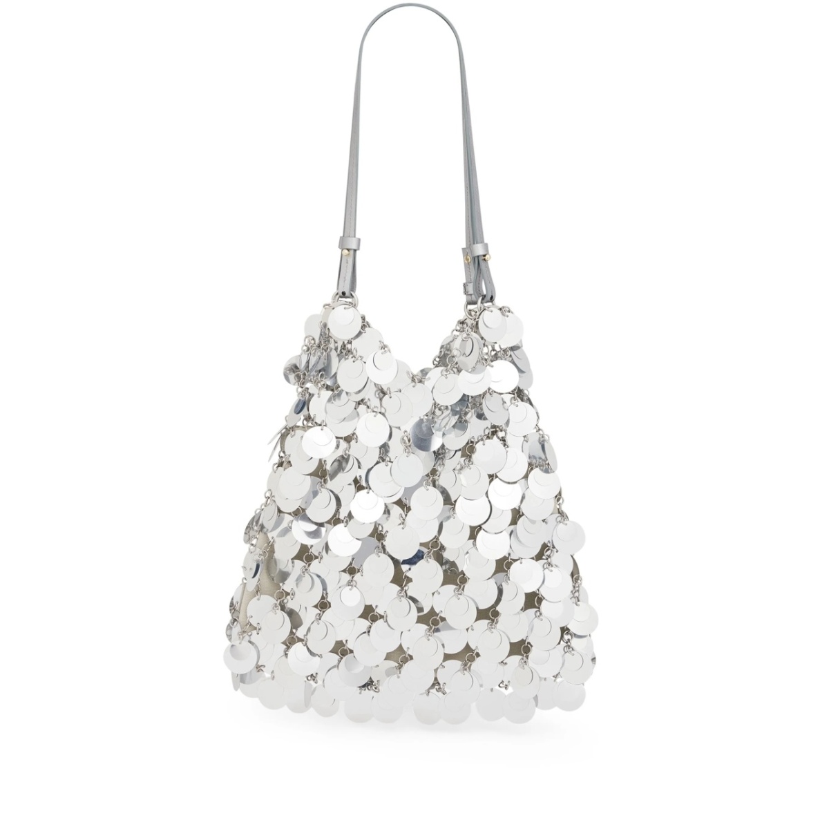 large sequinned shoulder bag