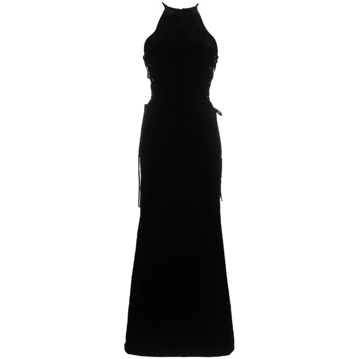 lattice lace-up gown