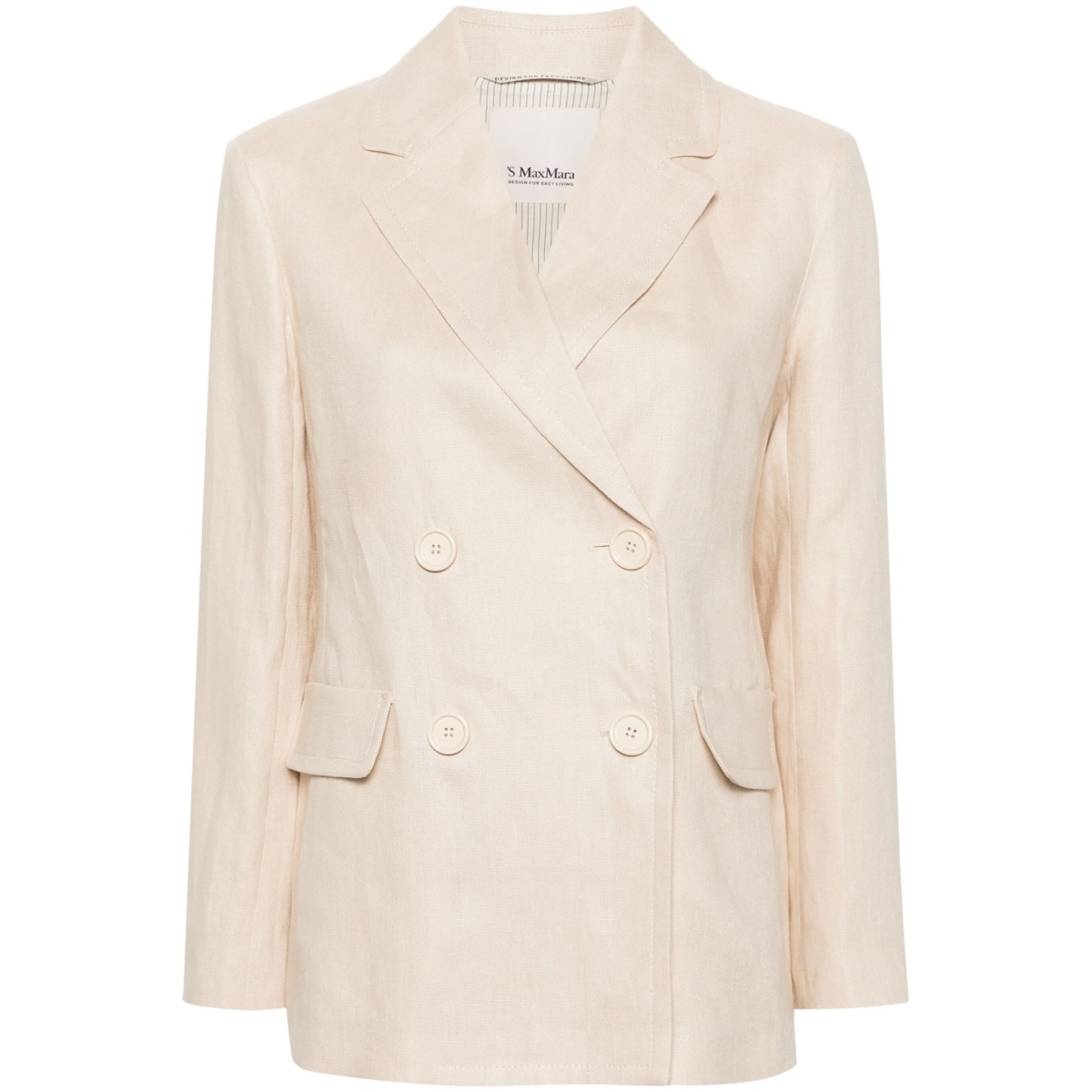 Laura double-breasted linen blazer