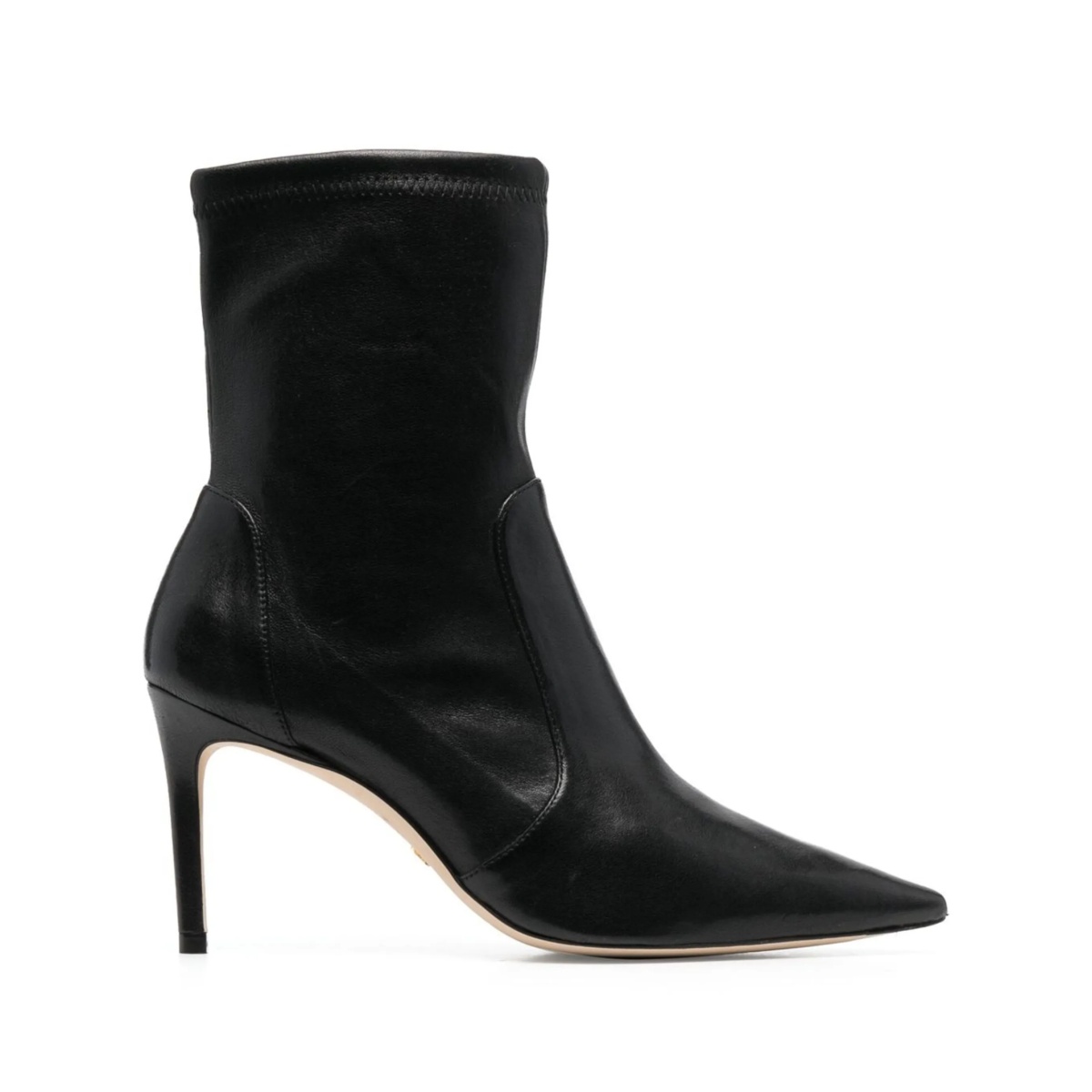 leather stretch bootie