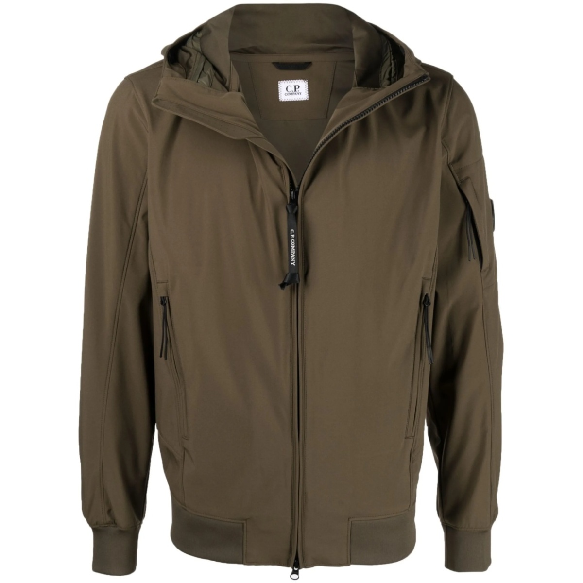 lens-detail hooded jacket