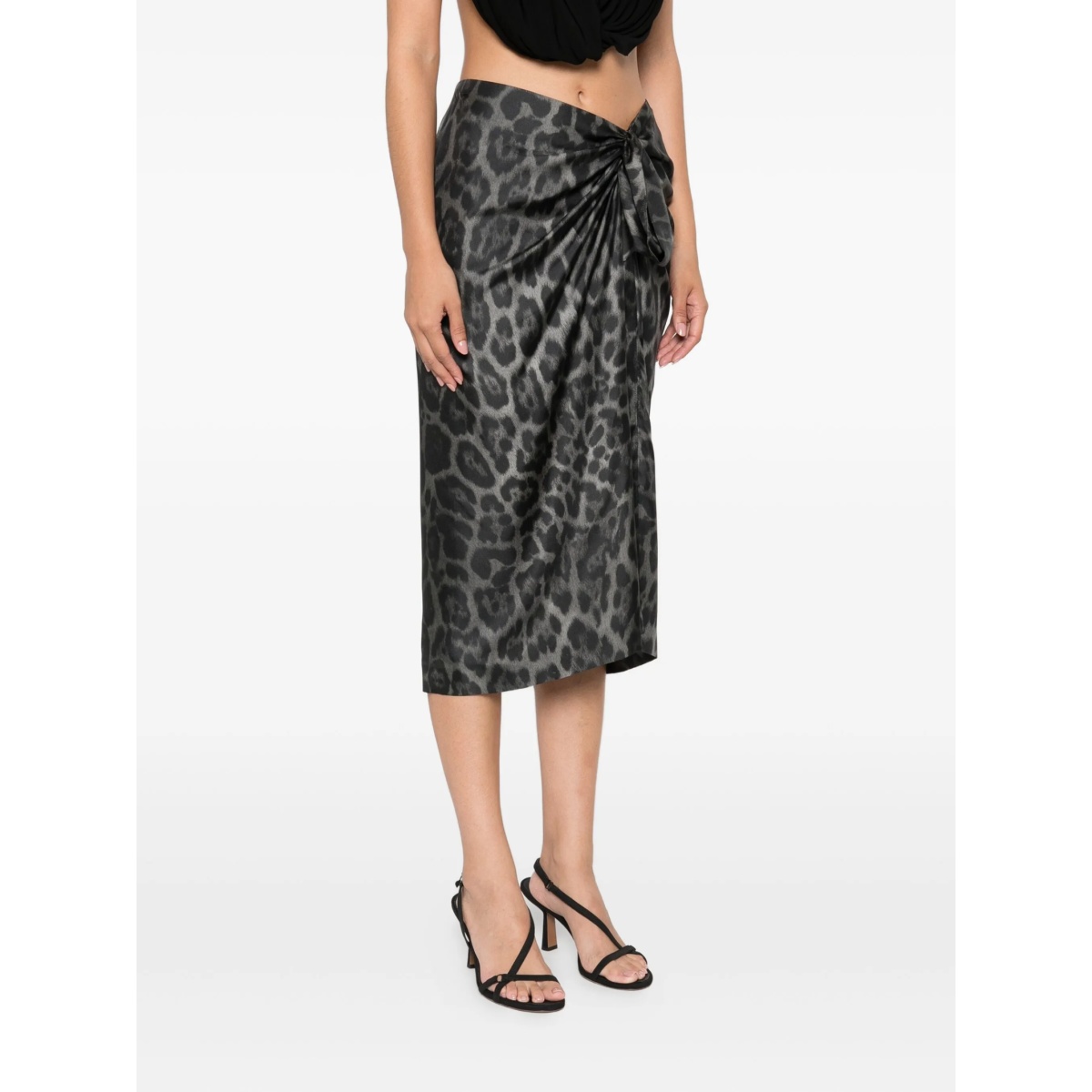 leopard-print asymmetric skirt - Img 3