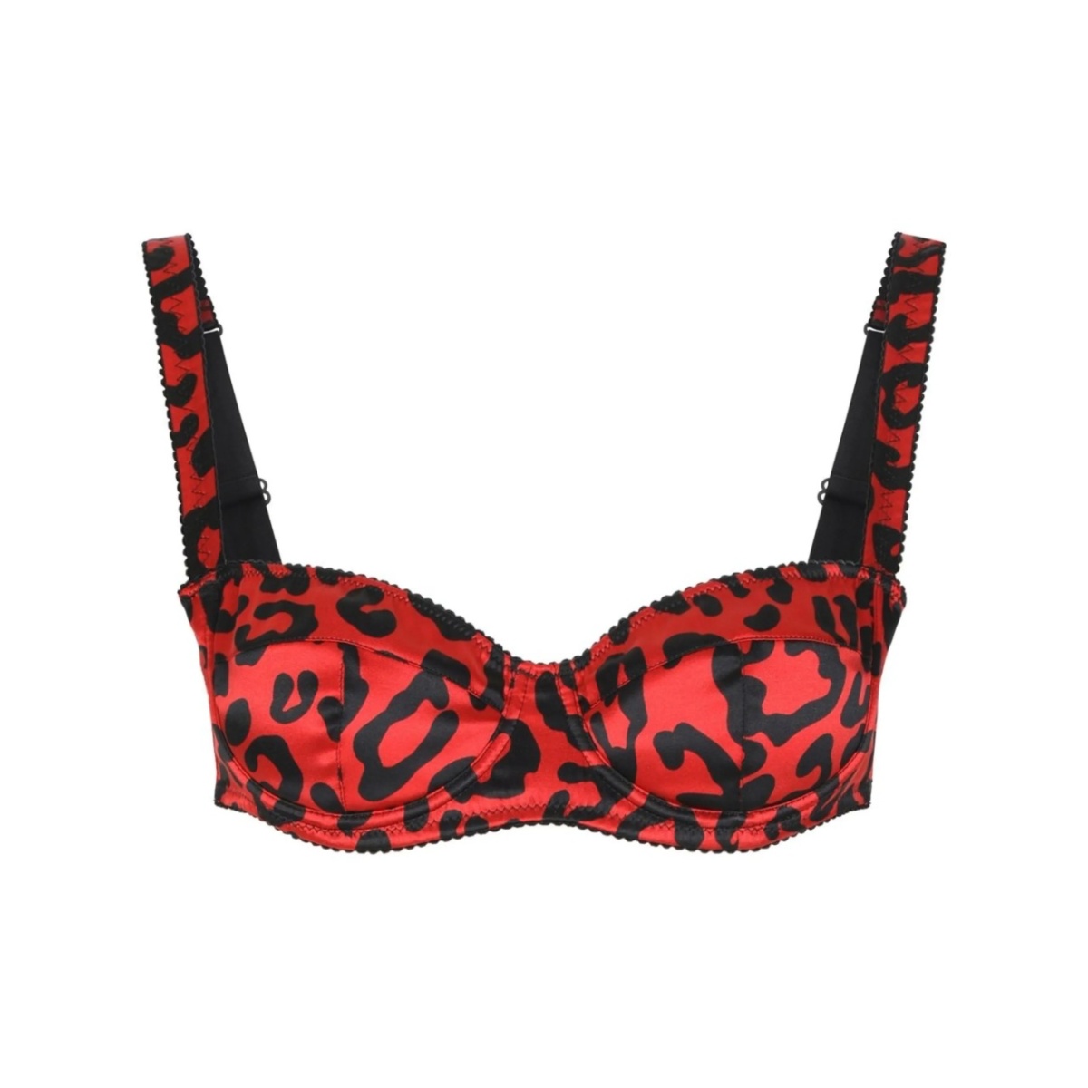 leopard-print balconette bra