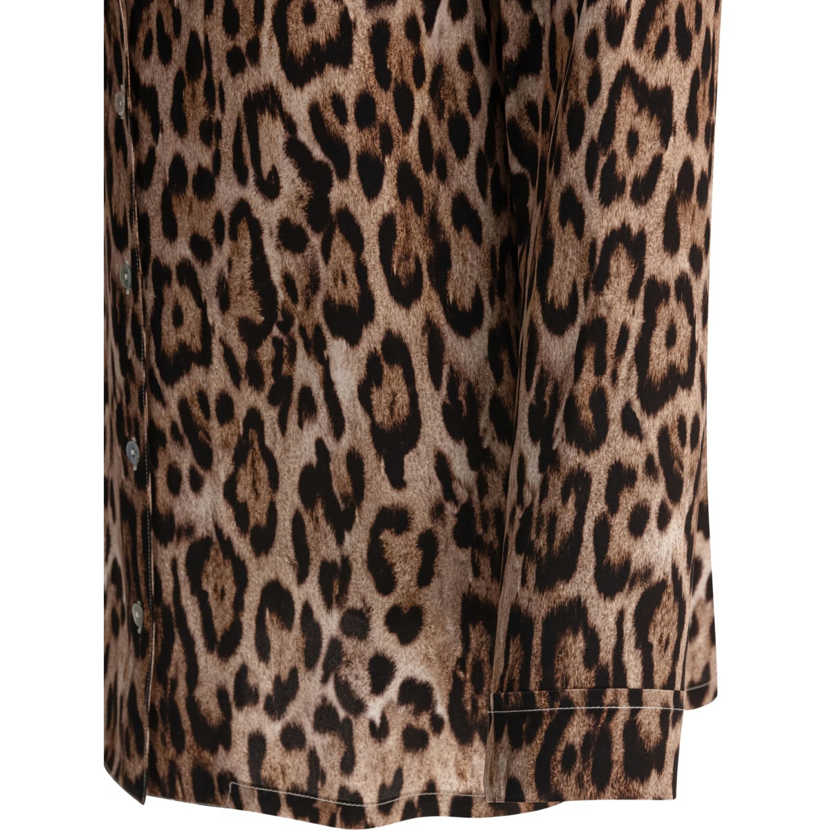 leopard-print button-down blouse - Img 4