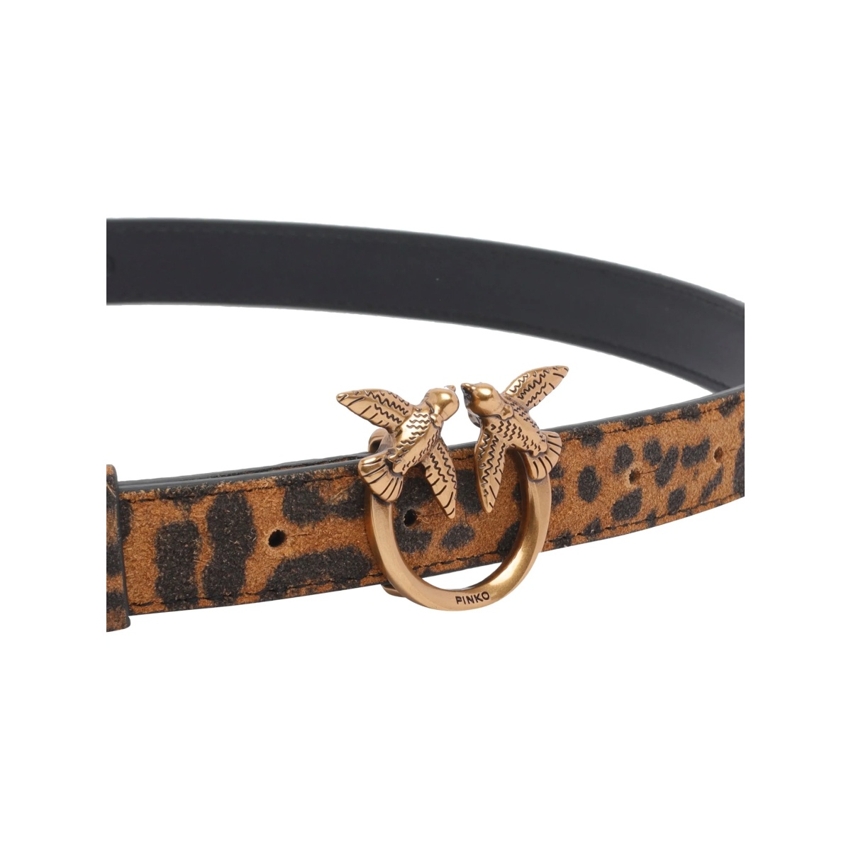 leopard-print love-birds belt - Img 3