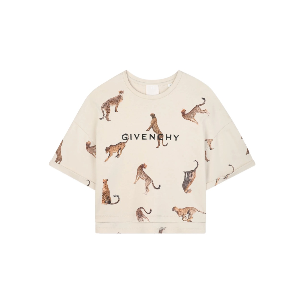 leopard-print T-shirt
