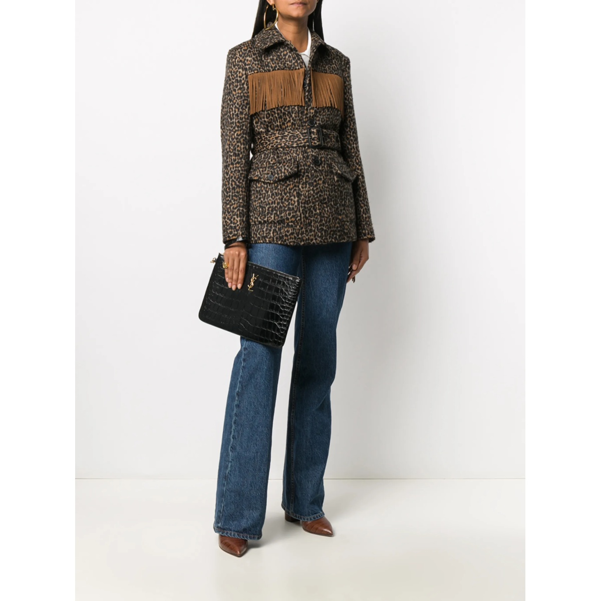 leopard print tasselled jacket - Img 2