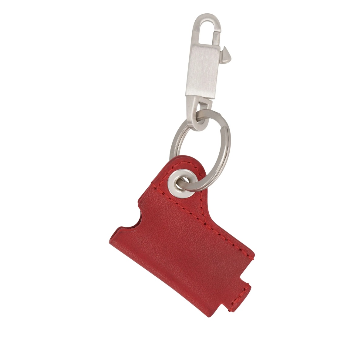 lighter-case leather clasp keyring