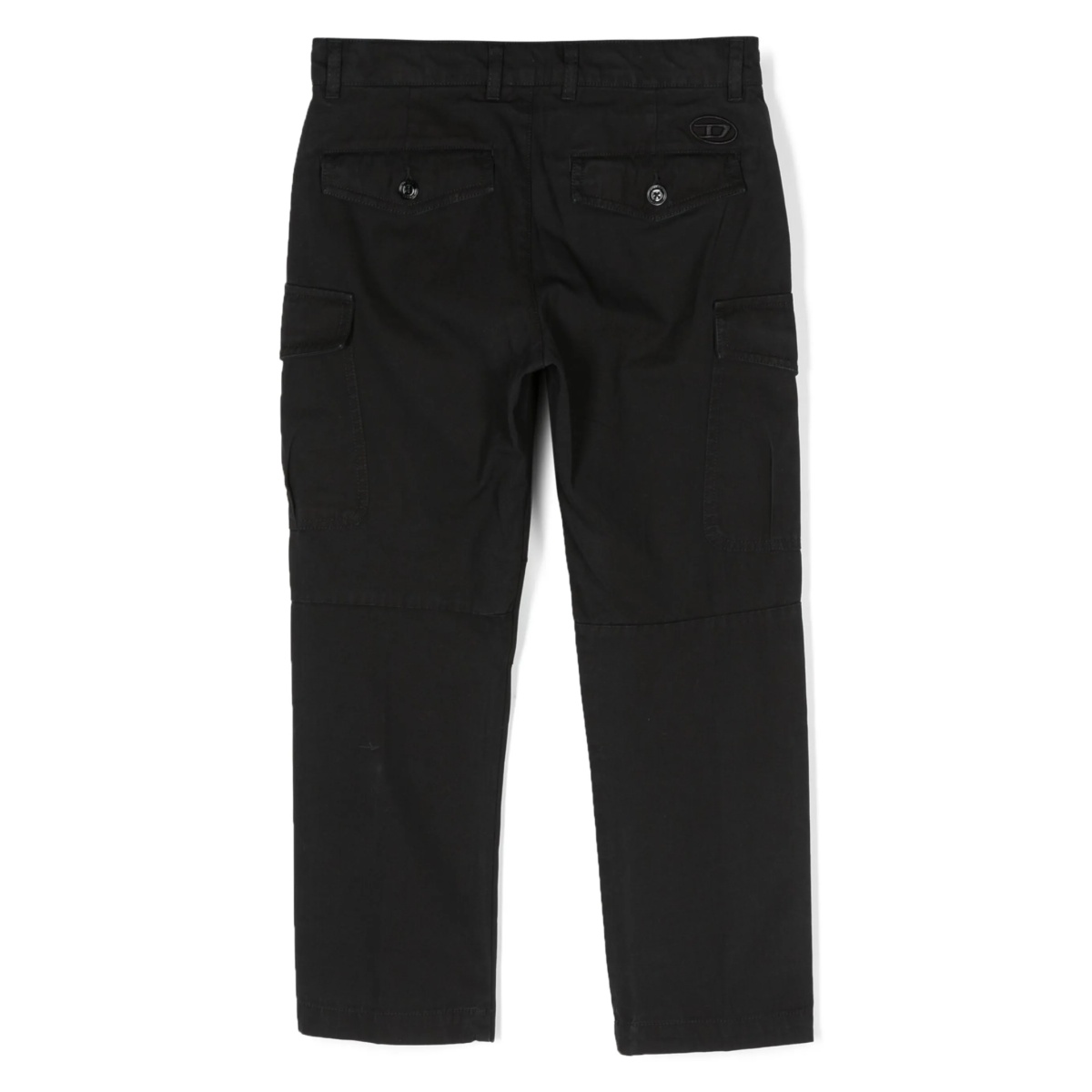 logo-embroidered cotton cargo trousers - Img 2
